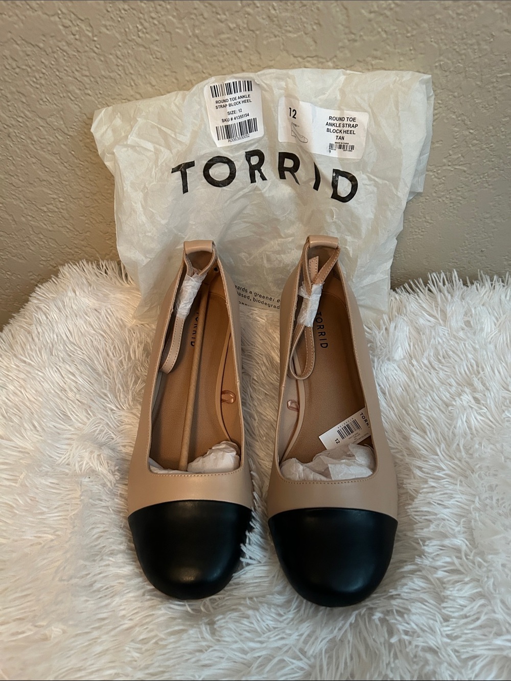 Torrid Tan and Black Cap-Toe